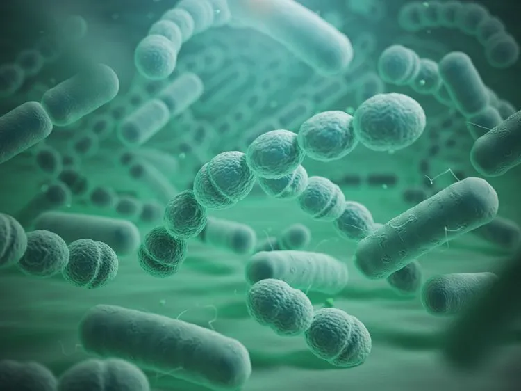 Microscopic view of gut bacteria including Akkermansia muciniphila