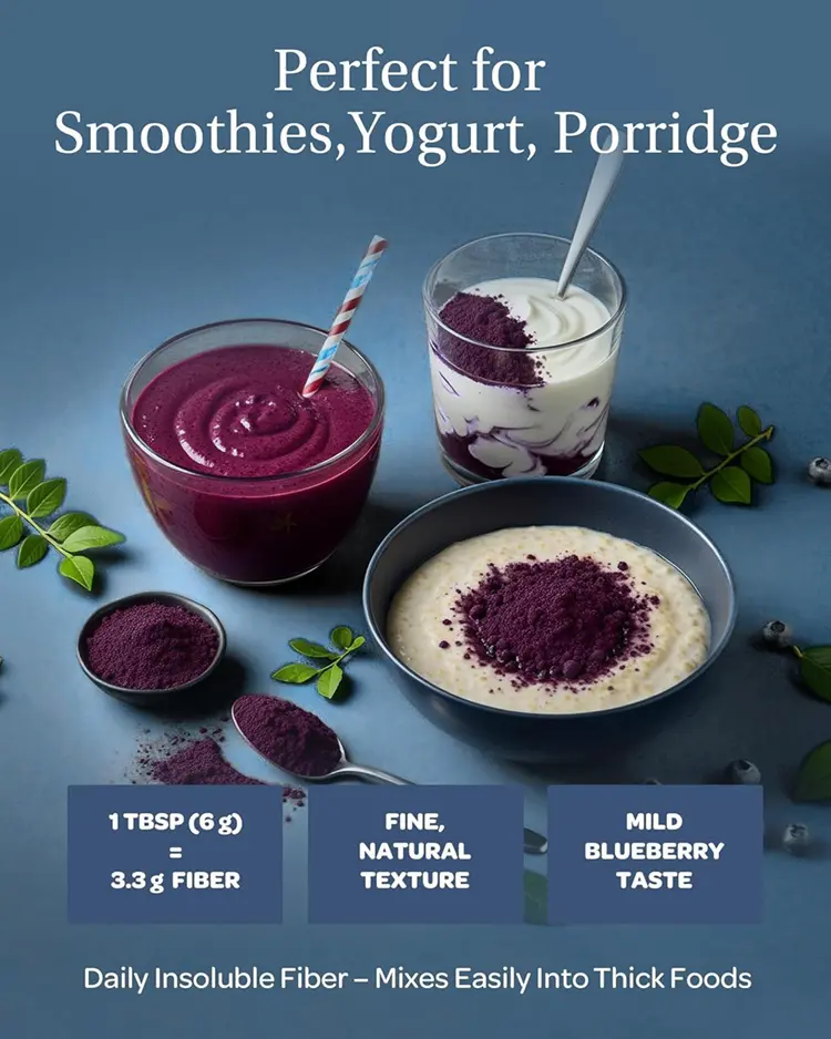 Blueberry Powder label
